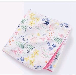 Cloud Island Plush Velboa Baby Blanket Wildflower  - Pink